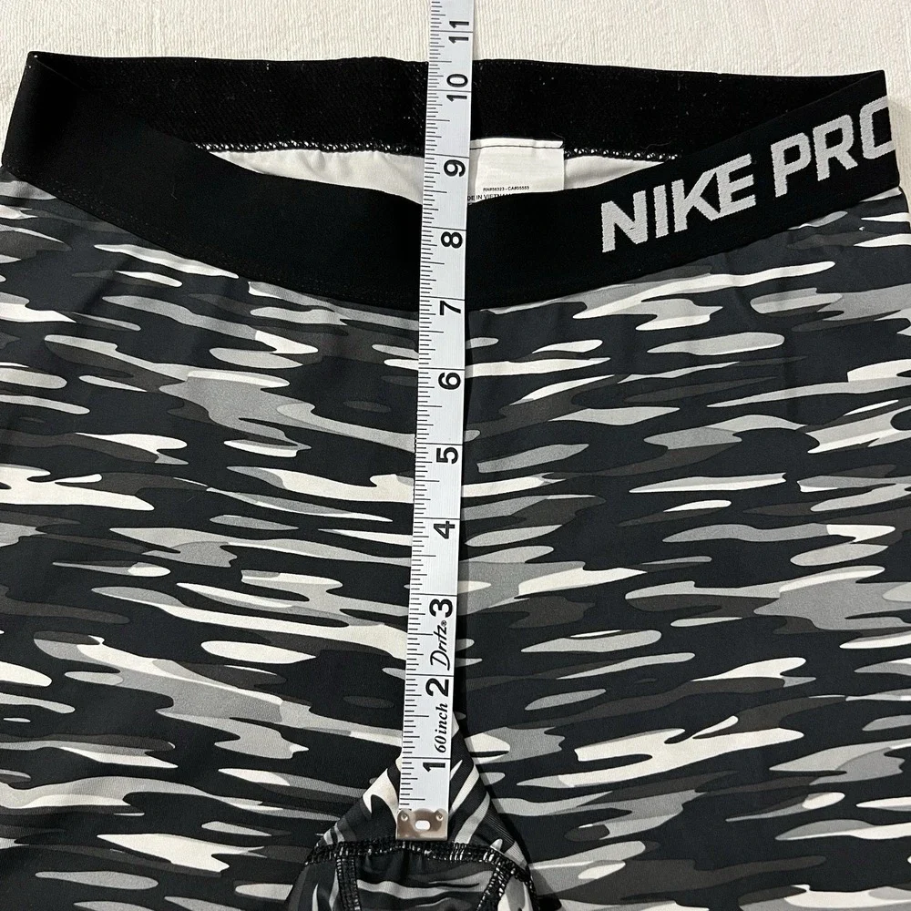 Nike Pants Women Medium Black Camo Dri Fit Running Leggings Capri Stretch